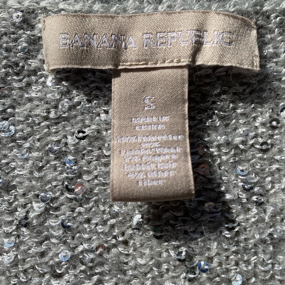 Banana Republic Sequin Sweater, Small, Gray - Picture 2 of 4